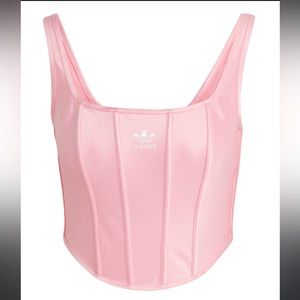 Adidas Original Corset Bustier Light Pink Satin